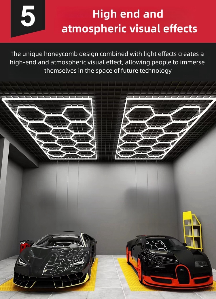 The PP grating combined with LED lights significantly enhances the overall appearance of the outdoor garage.